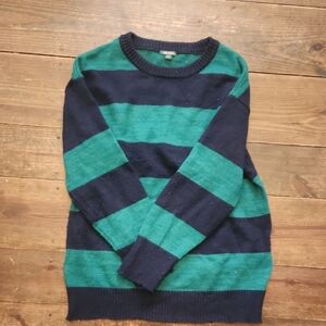 Wild Fable Striped Navy and Green Womens Sweater. Medium